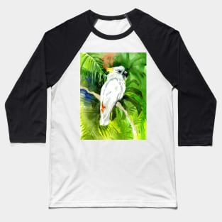 White Cockatoo in the Jungle Baseball T-Shirt